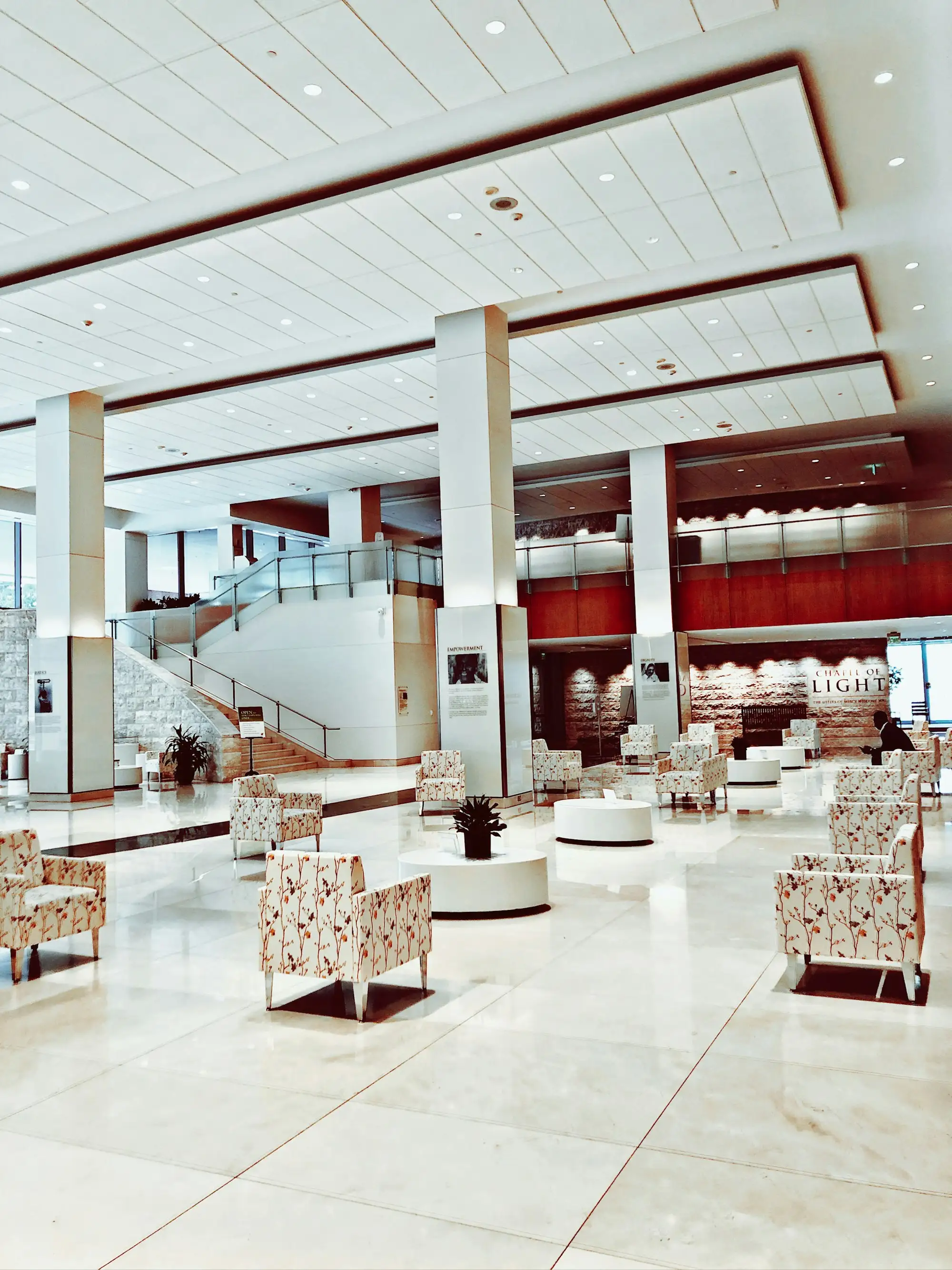 The lobby of a U.S. hospital